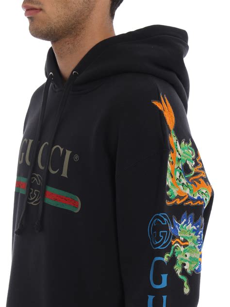 gucci embroidered dragon hoodie|Gucci 2018 Dragon Embroidered Logo Hoodie .